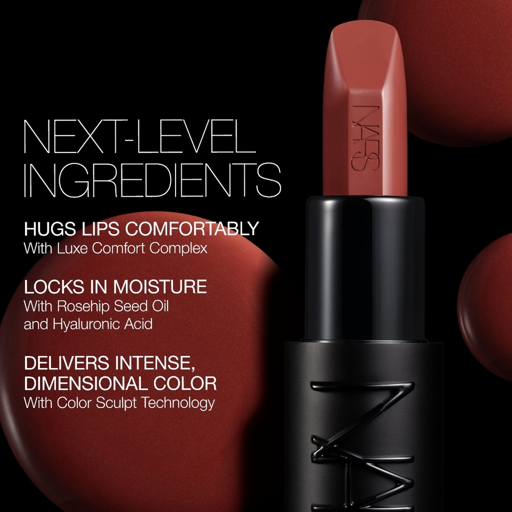 Desirous Nars Explicit Satin Lipstick Burnt Red Brand New In Box Full Size - Picture 4 of 11